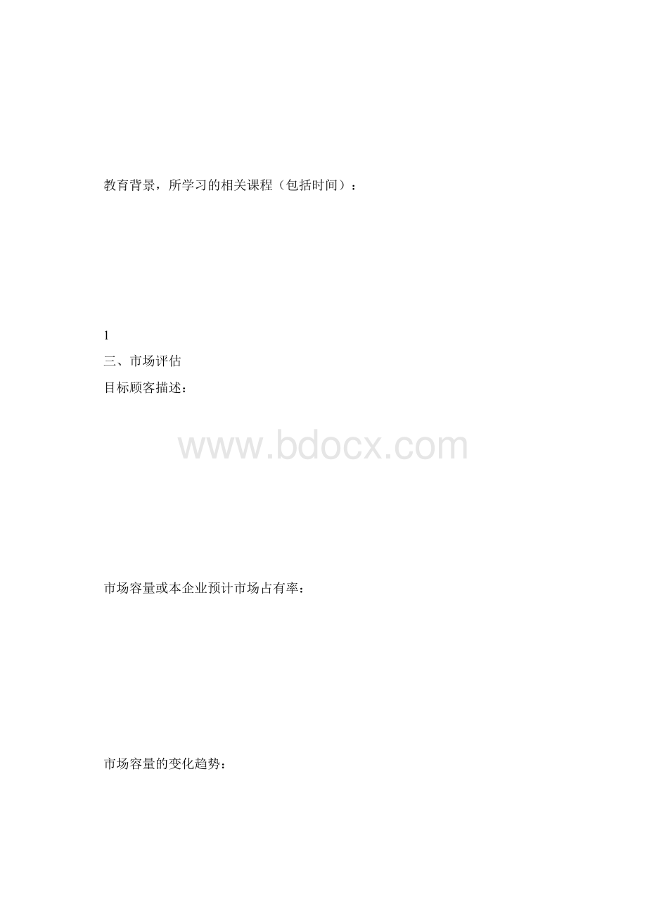 标准创业计划书模板.docx_第2页