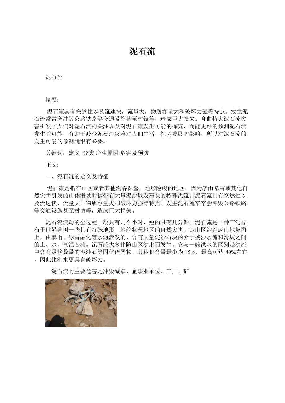 泥石流Word格式文档下载.docx