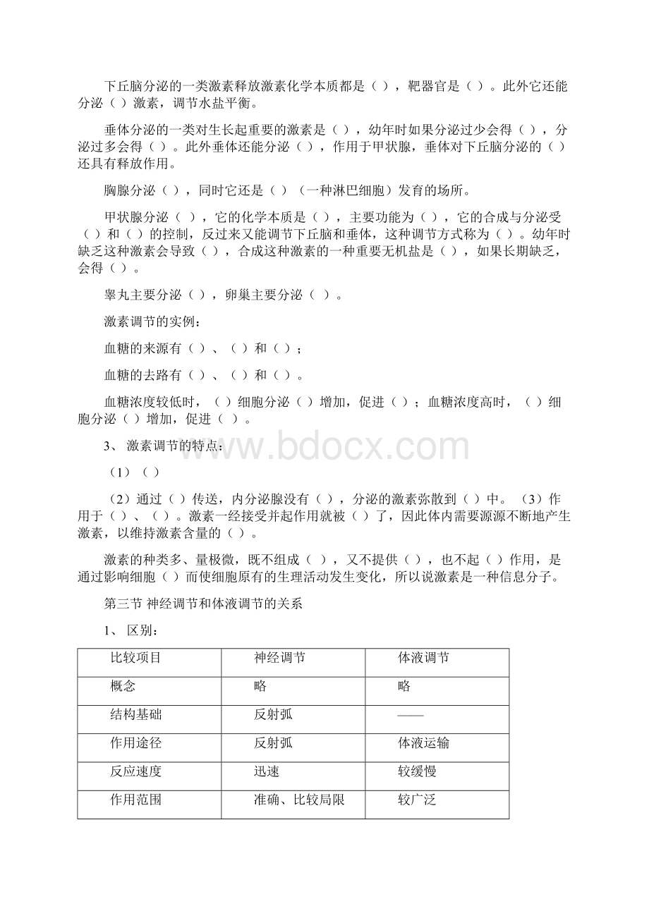 高中生物必修三知识点填空附答案解析.docx_第3页