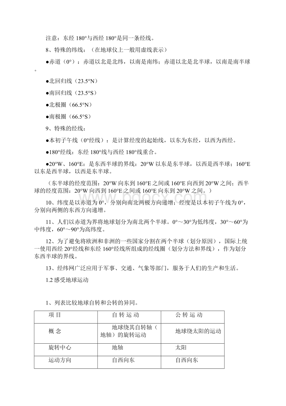 晋教版七年级地理上册期末复习知识点归纳Word格式文档下载.docx_第2页