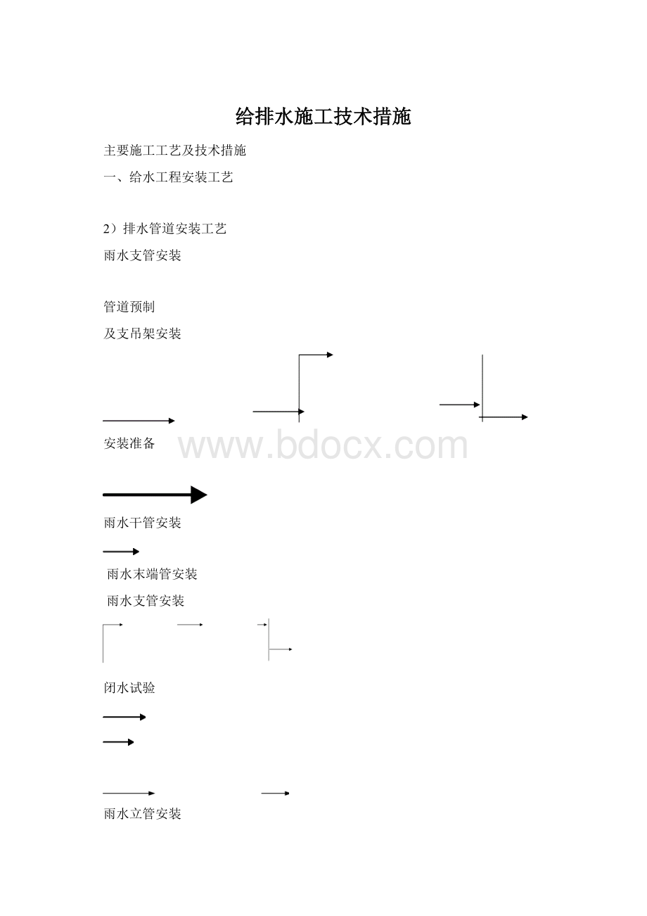 给排水施工技术措施文档格式.docx_第1页