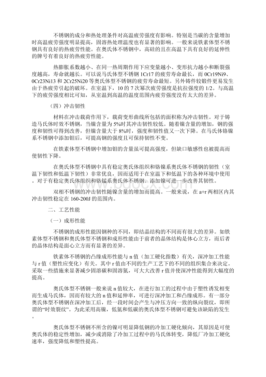 不锈钢的品种特性及用途Word格式.docx_第3页