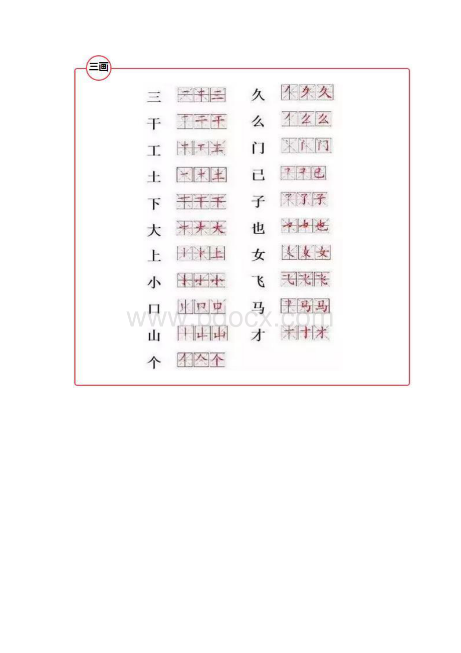 小学常用汉字笔顺表330个字练熟孩子写字不再愁.docx_第3页