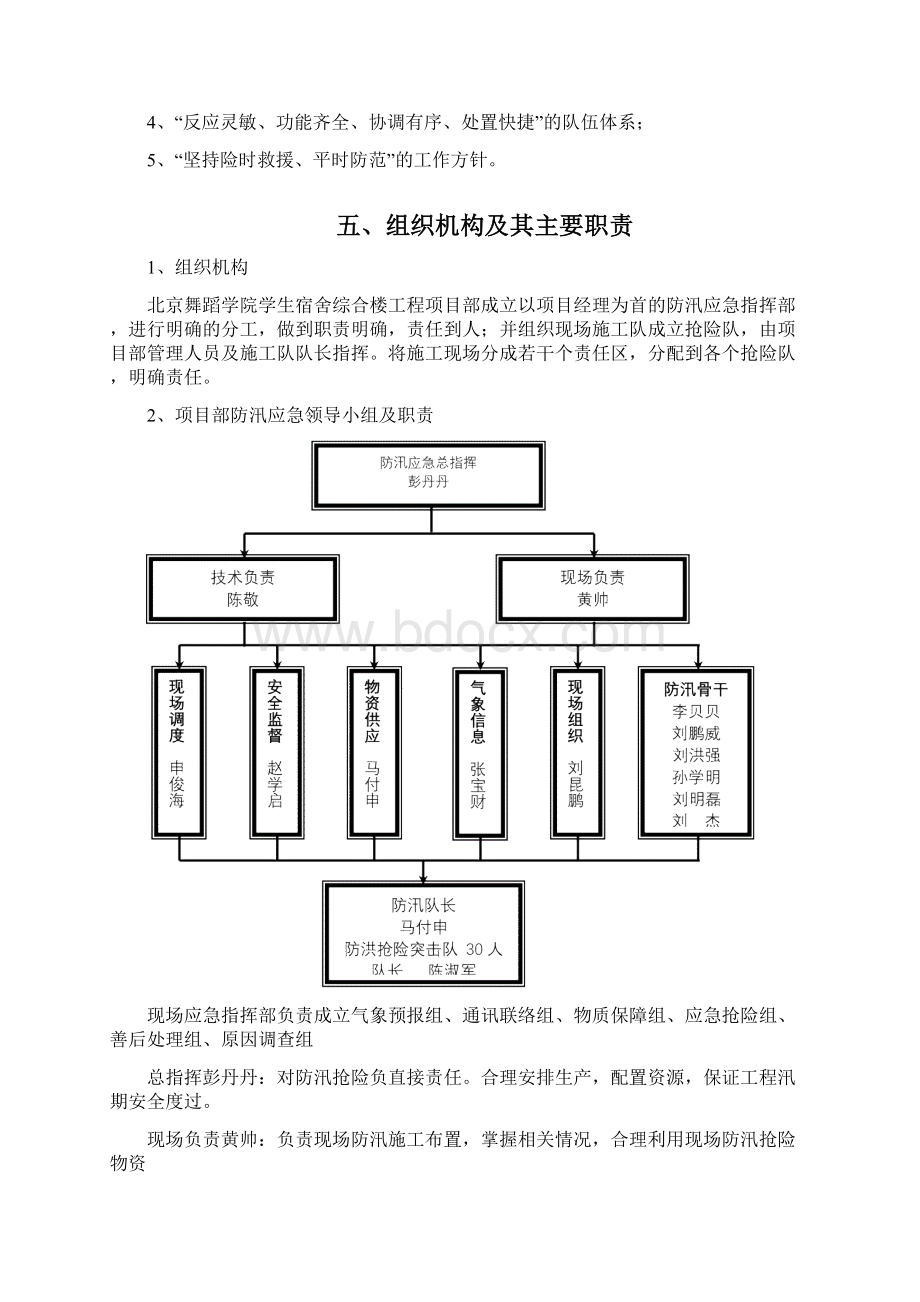 施工现场防汛应急预案 附值班表.docx_第3页