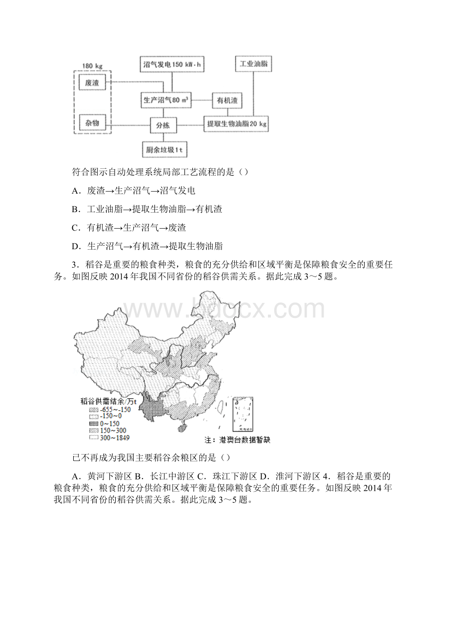 高考四川卷地理试题含答案解析.docx_第2页