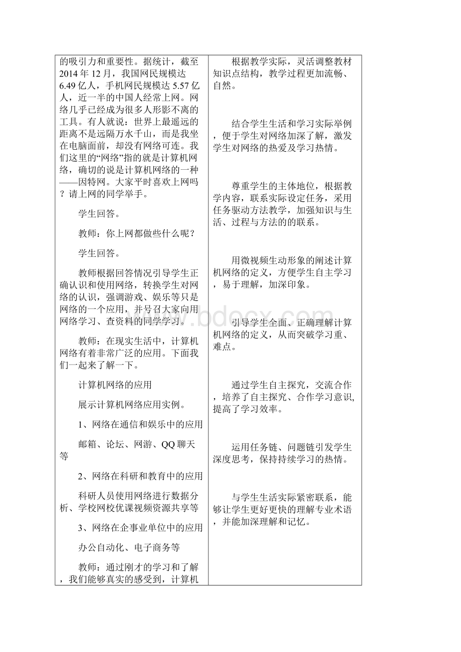 初中信息技术计算机网络基本组成教学设计学情分析教材分析课后反思.docx_第2页