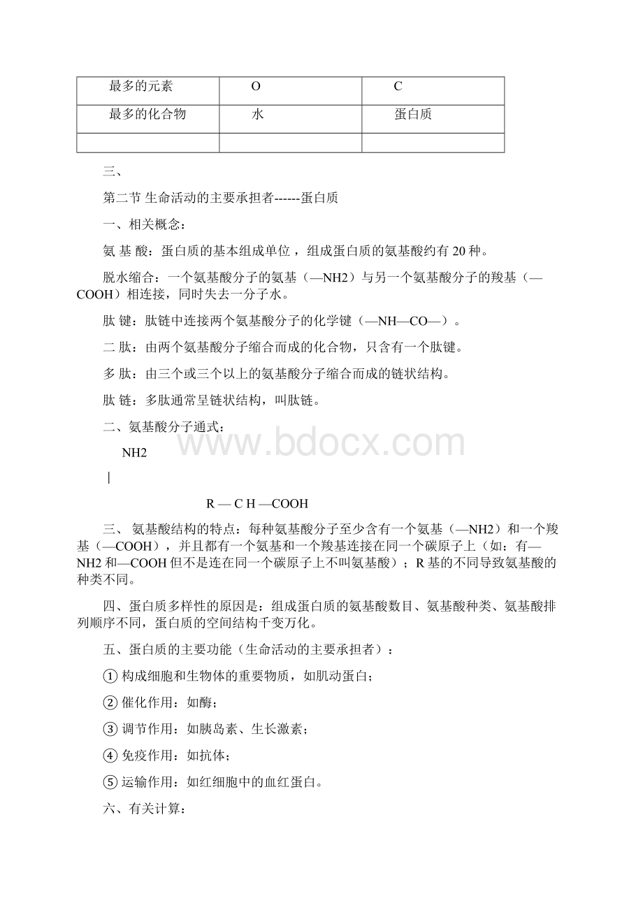 高一生物必修分子与细胞基础知识点.docx_第3页