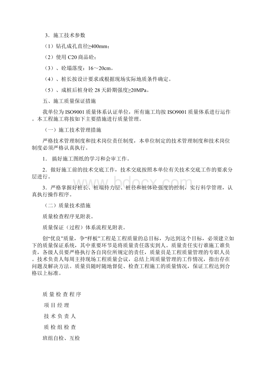 强烈推荐长螺旋钻孔CFG桩施工组织设计方案Word文档下载推荐.docx_第3页