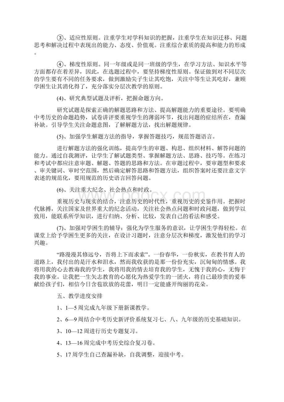 初中历史教师下学期工作计划合集.docx_第3页