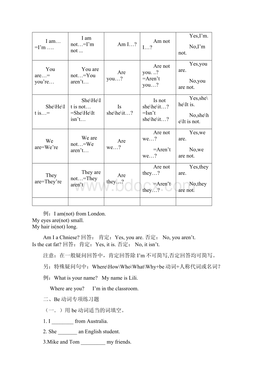 Be动词的用法总结及专项练习.docx_第2页