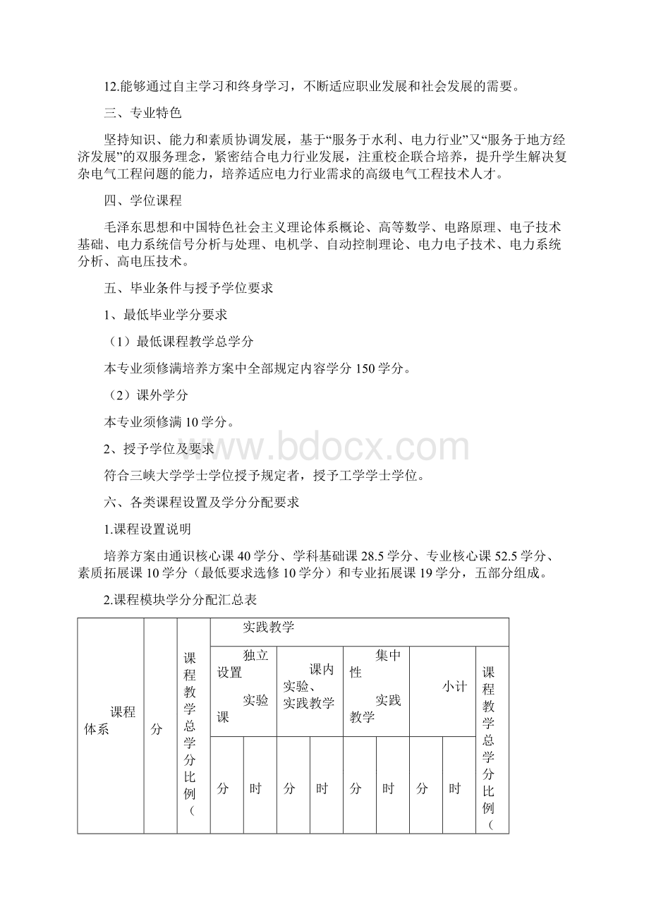 电气工程及其自动化专业本科人才培养方案版文档格式.docx_第2页