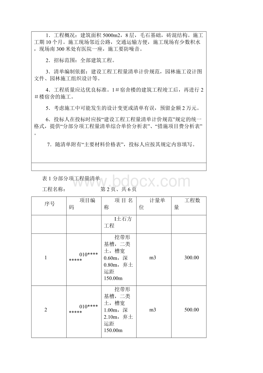 工程计量与计价表格.docx_第2页