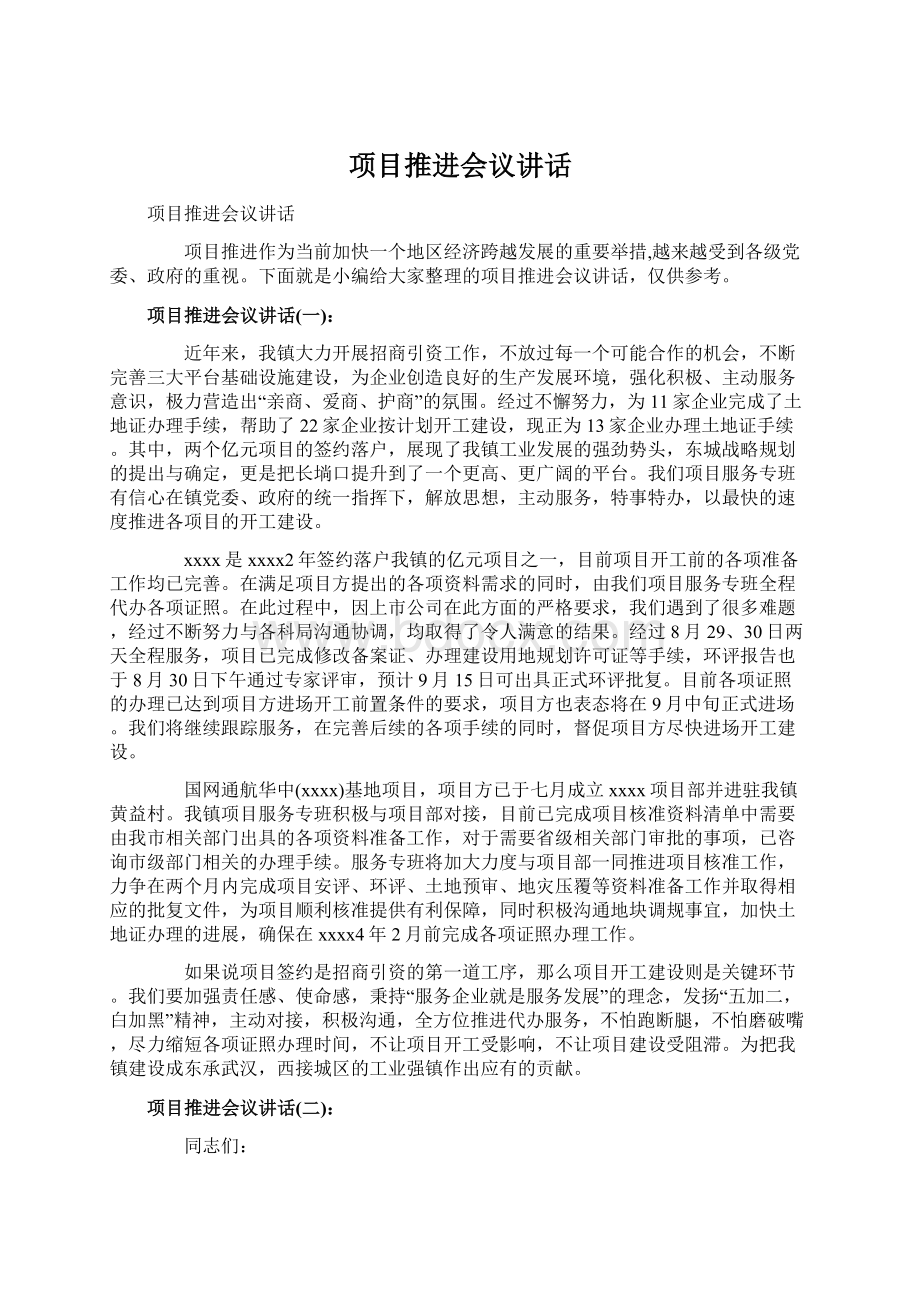 项目推进会议讲话.docx