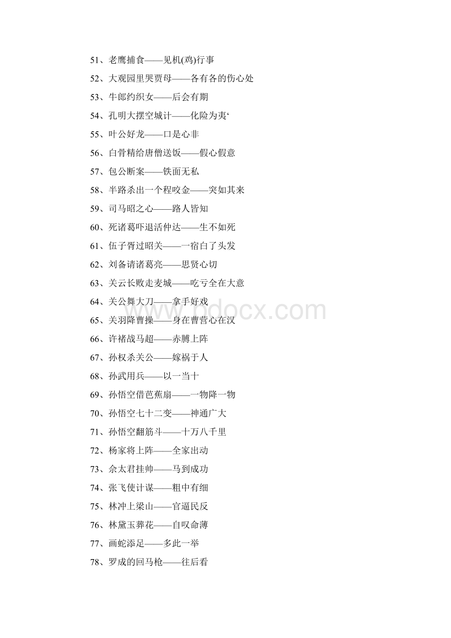 100个经典歇后语及答案常用歇后语集锦.docx_第3页