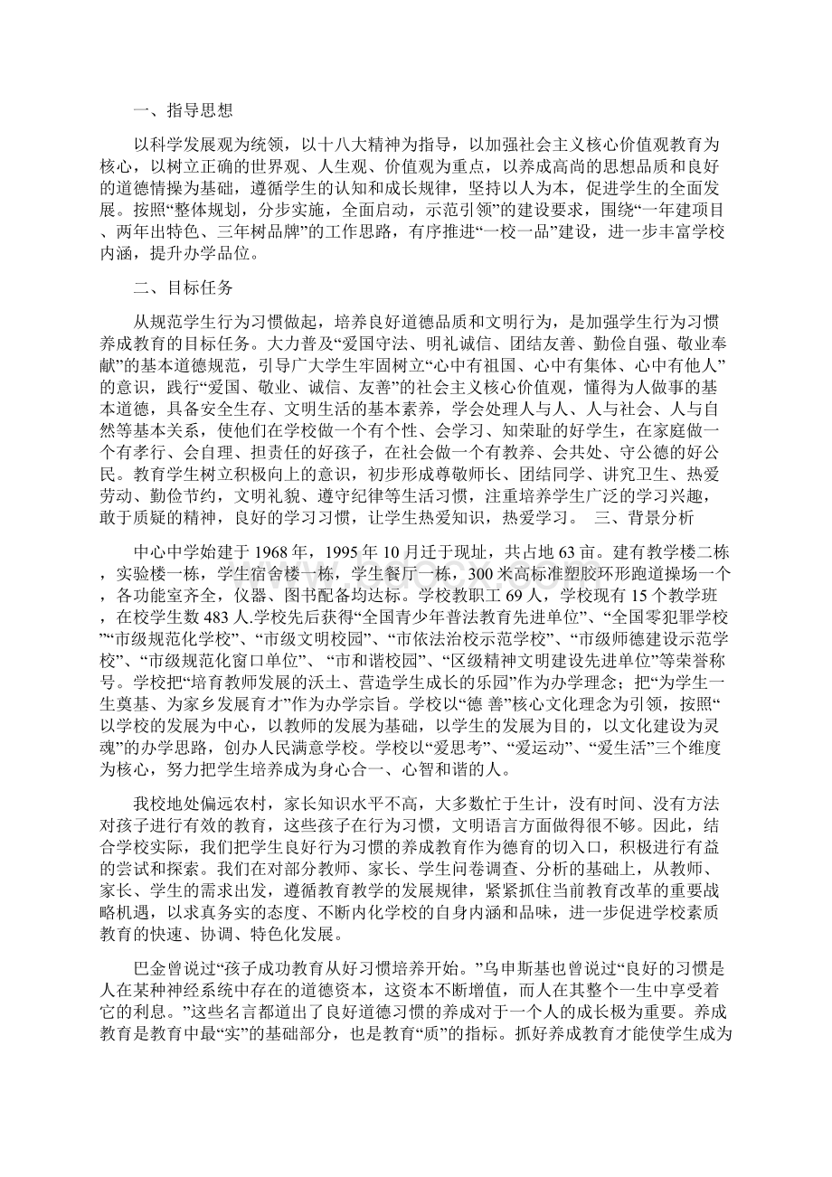 中心中学一校一品实施方案Word格式.docx_第2页