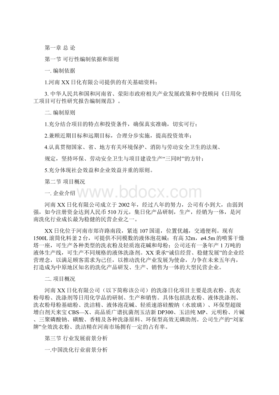 洗涤用品生产与销售可行性研究报告.docx_第3页