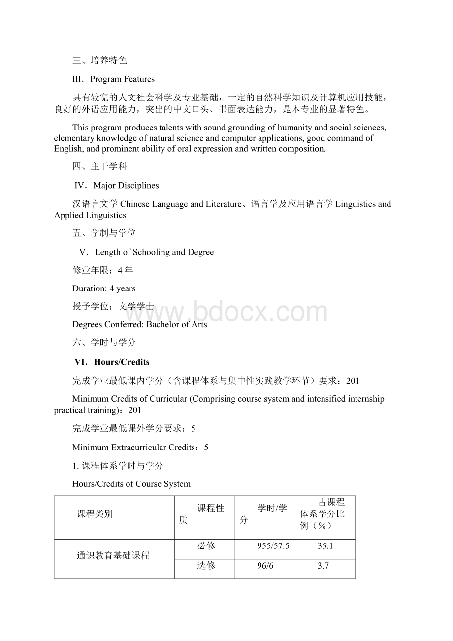 汉语言文学专业本科培养计划.docx_第2页