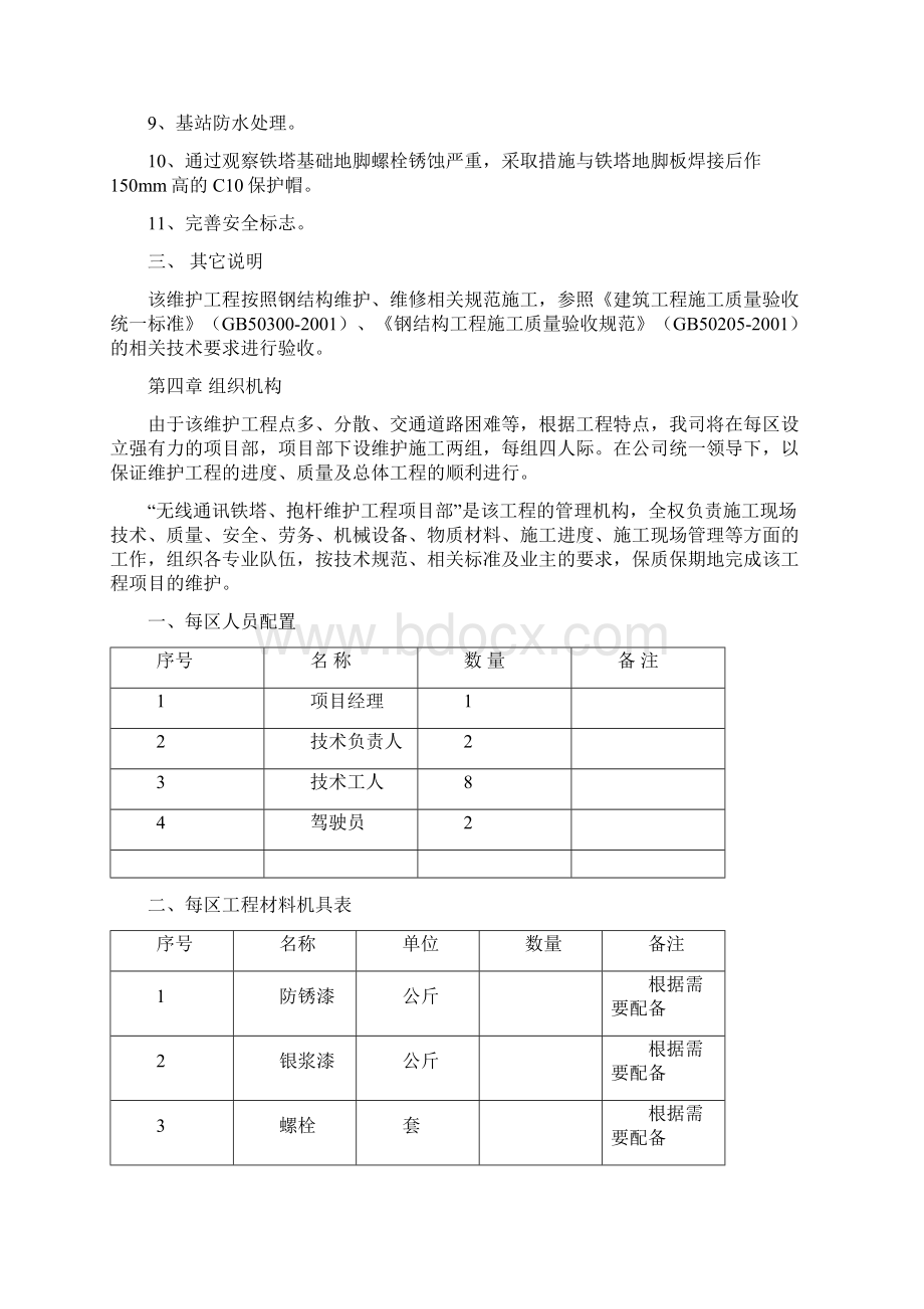 通讯铁塔抱杆检查维护施工方案.docx_第3页