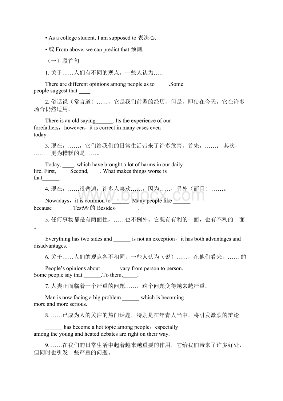 英语作文写作模板和万能句型.docx_第2页