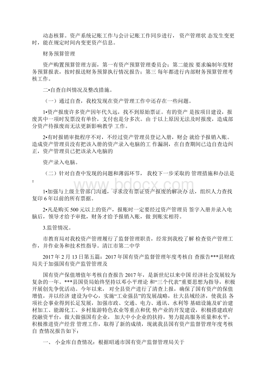 国有资产管理自查报告.docx_第3页