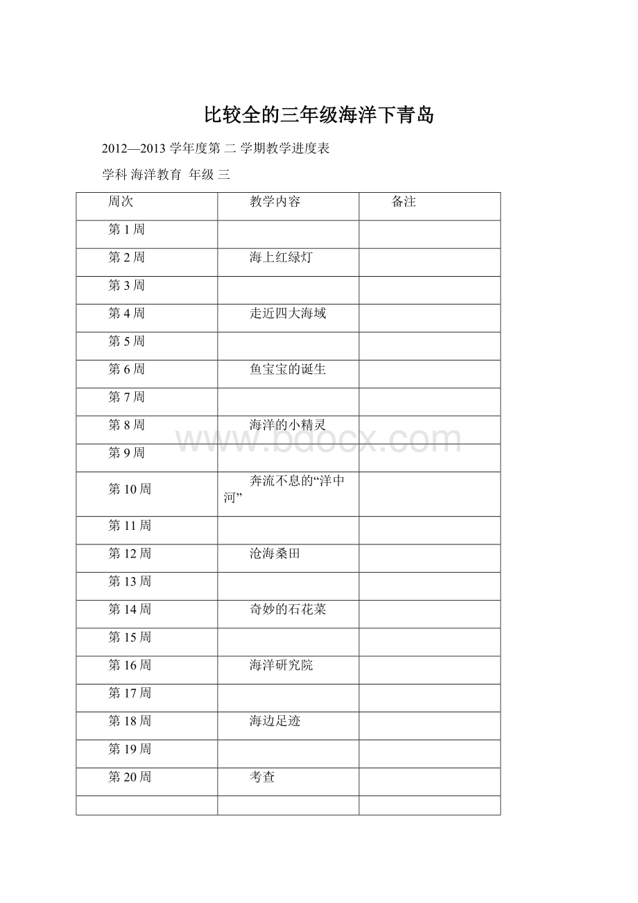 比较全的三年级海洋下青岛.docx_第1页