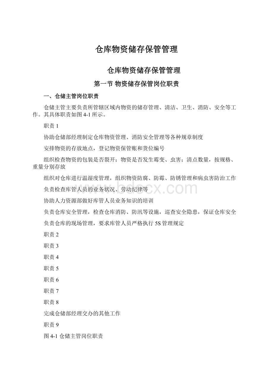 仓库物资储存保管管理文档格式.docx