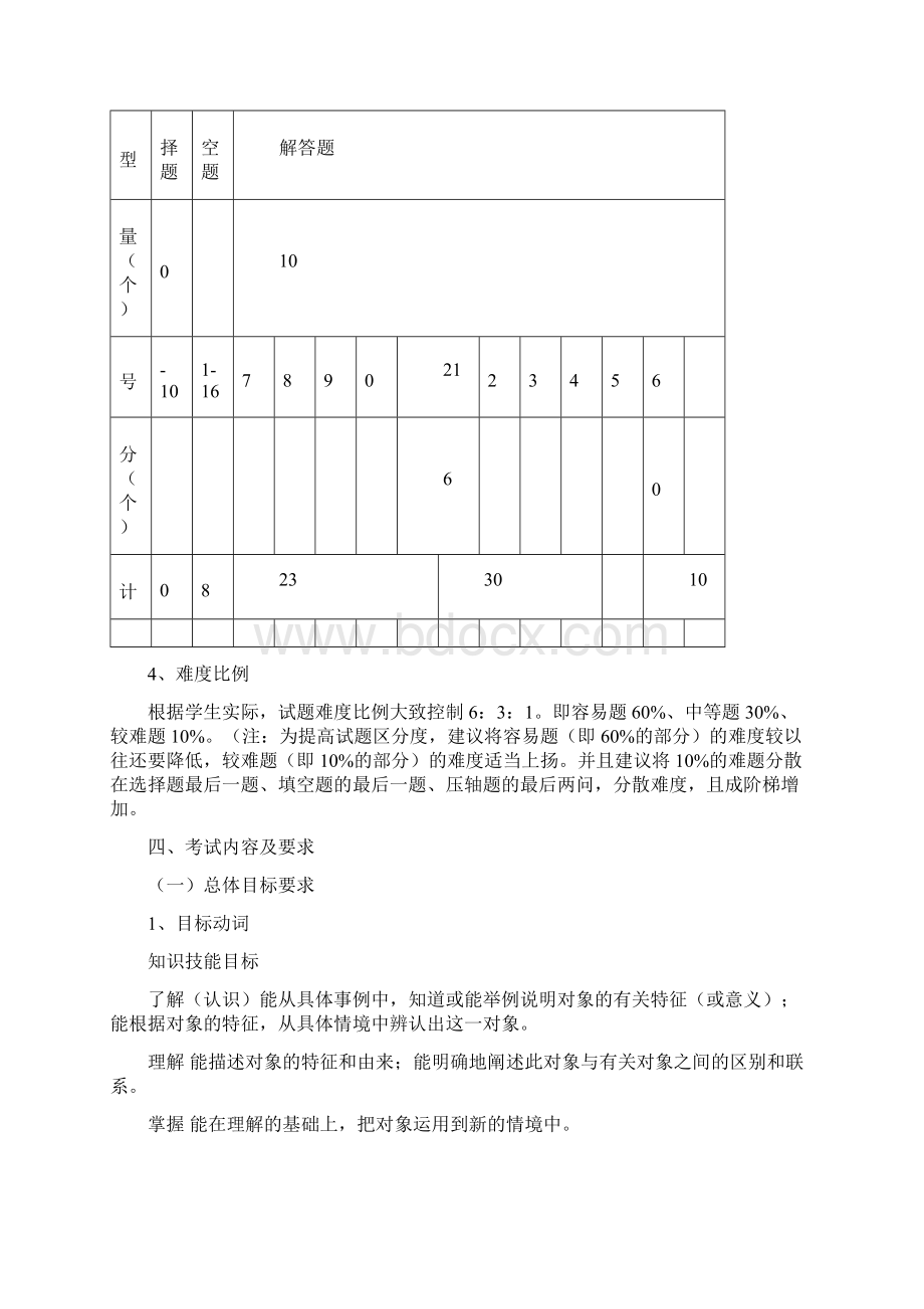 四川省广安市二0一五年初中毕业生学业考试说明修订稿定 1.docx_第3页