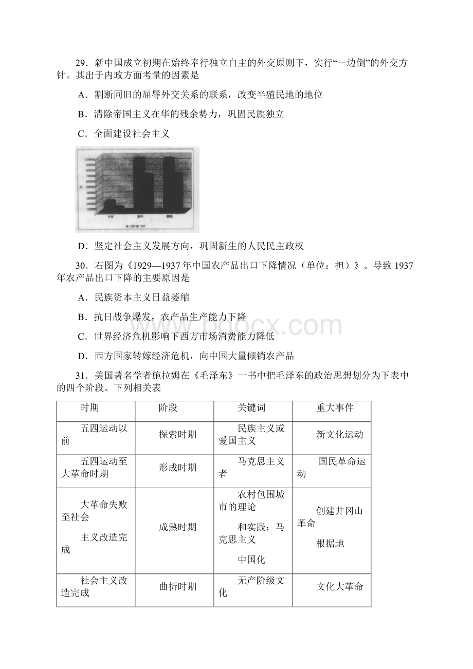 甘肃省兰州一中高三高考冲刺模拟考试四历史试题含答案.docx_第2页