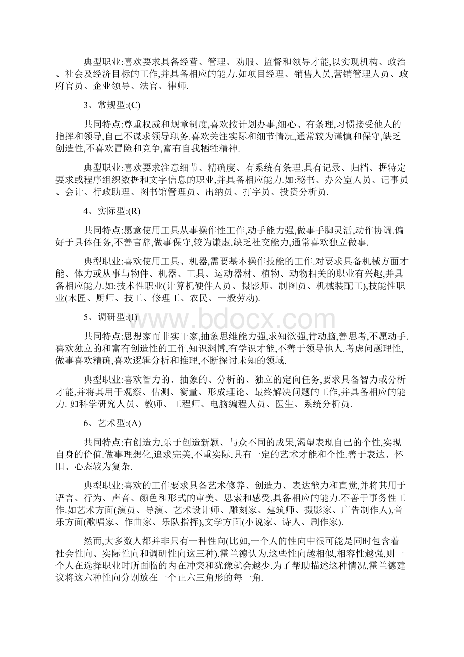 霍兰德职业兴趣理论6种类型.docx_第2页