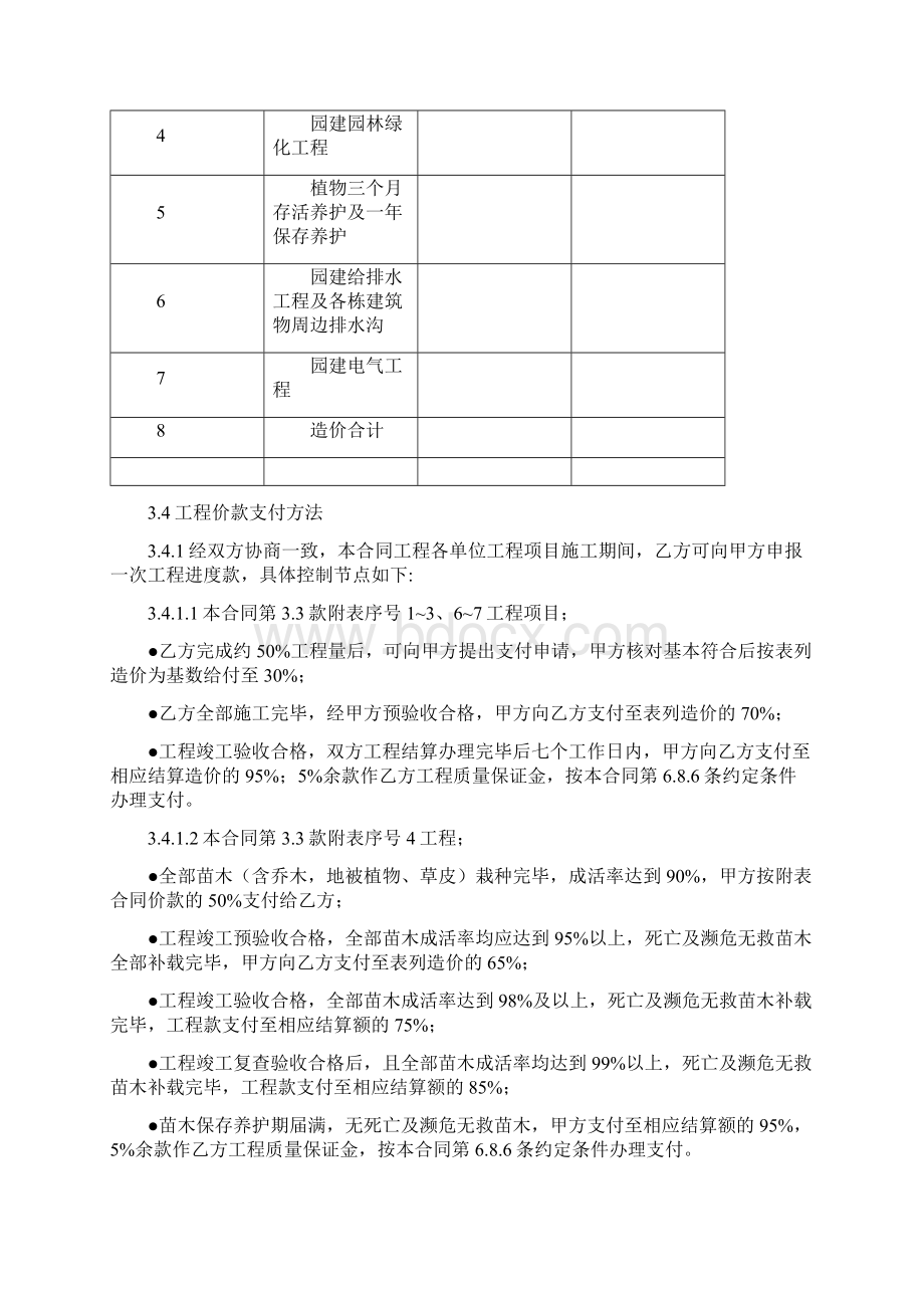 绿化工程施工承包合同.docx_第3页