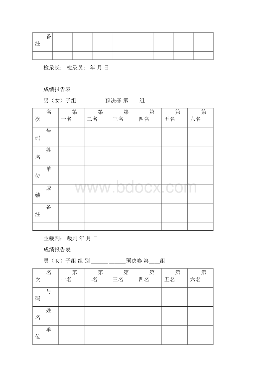 田径运动会各种记录资料报告计划方案汇总表格.docx_第2页