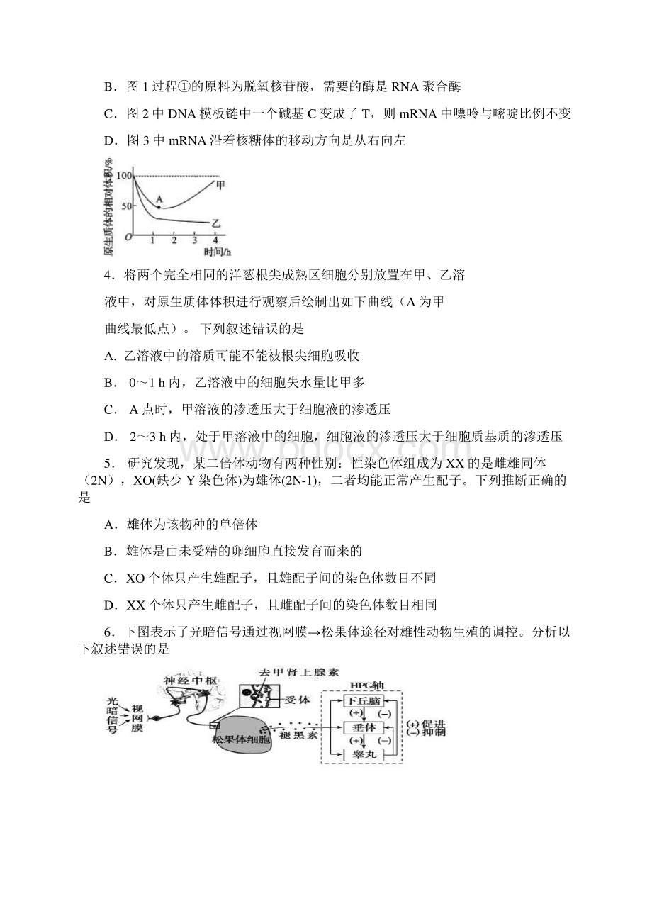 吉林市普通中学高三第三次调研考试题理科综合Word版答案.docx_第2页