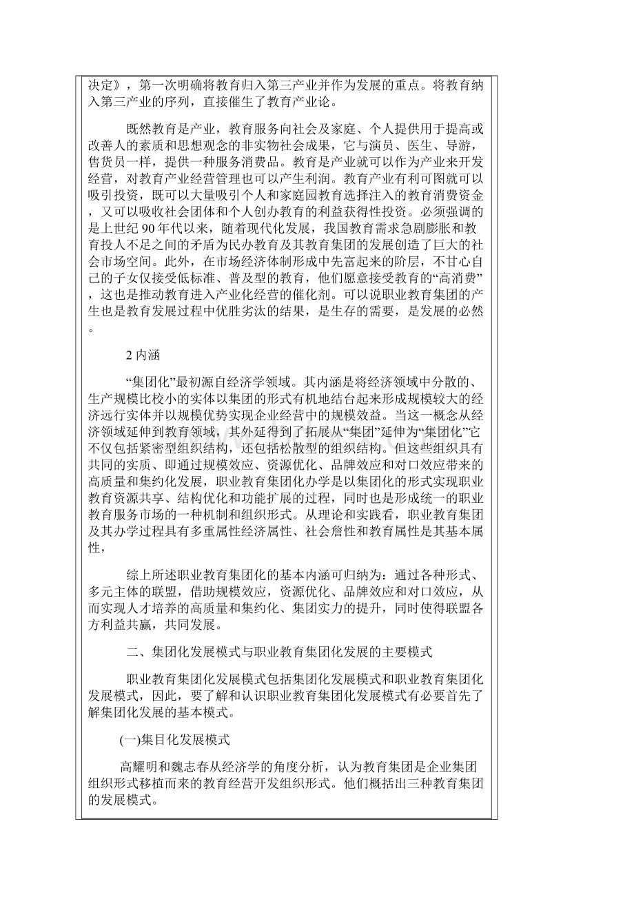 职业教育集团化办学研究综述.docx_第2页