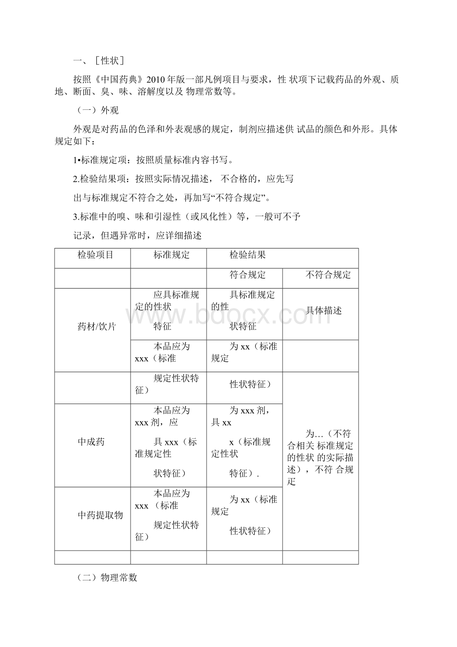 中药检验报告书书写格式规范概要Word下载.docx_第2页