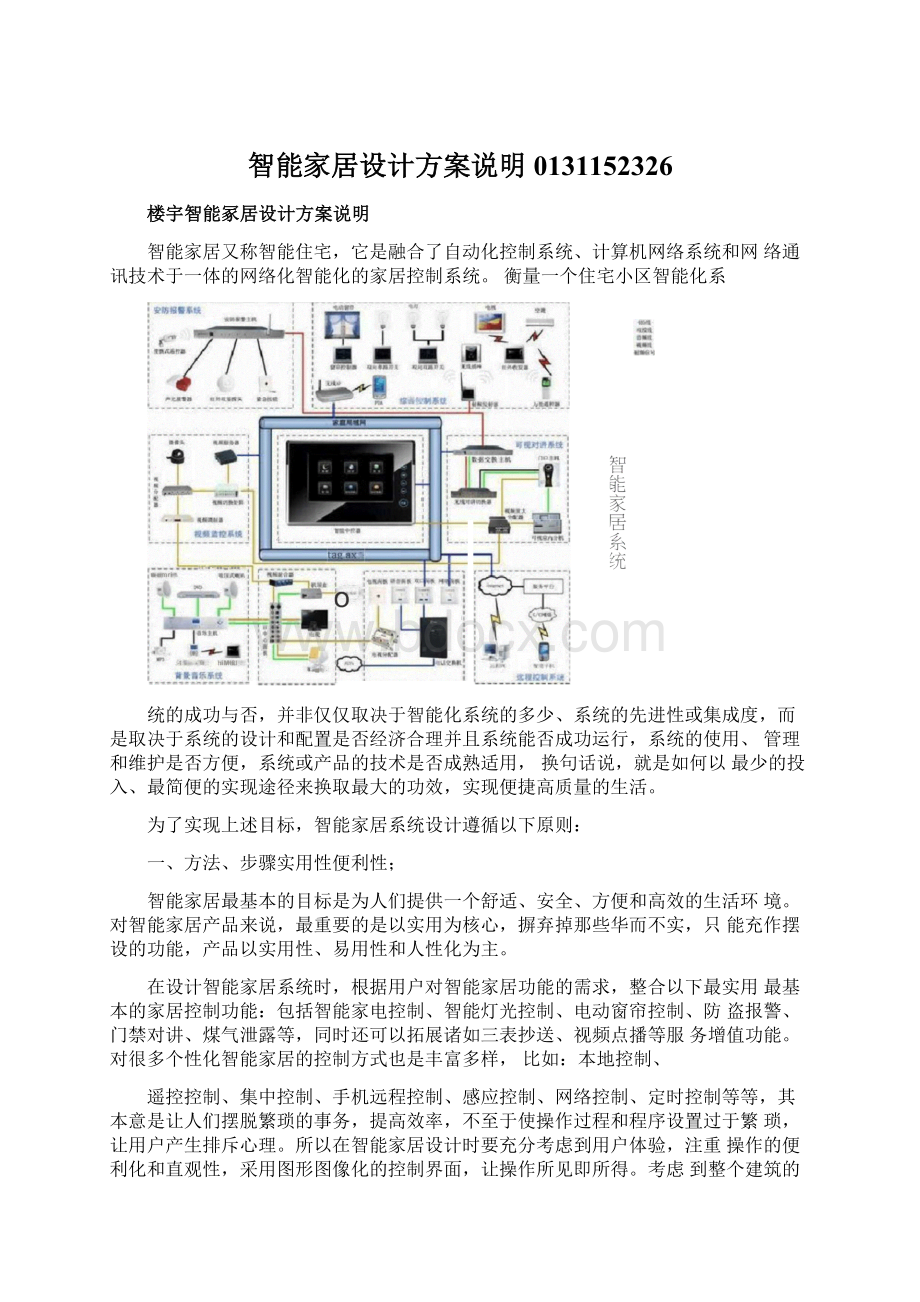 智能家居设计方案说明0131152326Word格式文档下载.docx