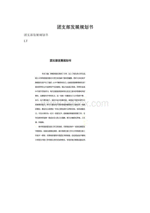 团支部发展规划书.docx