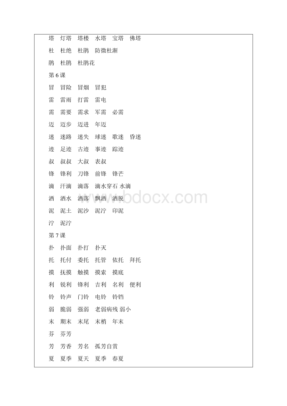 人教版二年级语文下册生字组词.docx_第3页