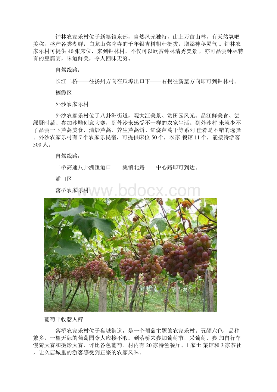 周末自驾出游 南京农家乐村庄一览Word格式.docx_第3页
