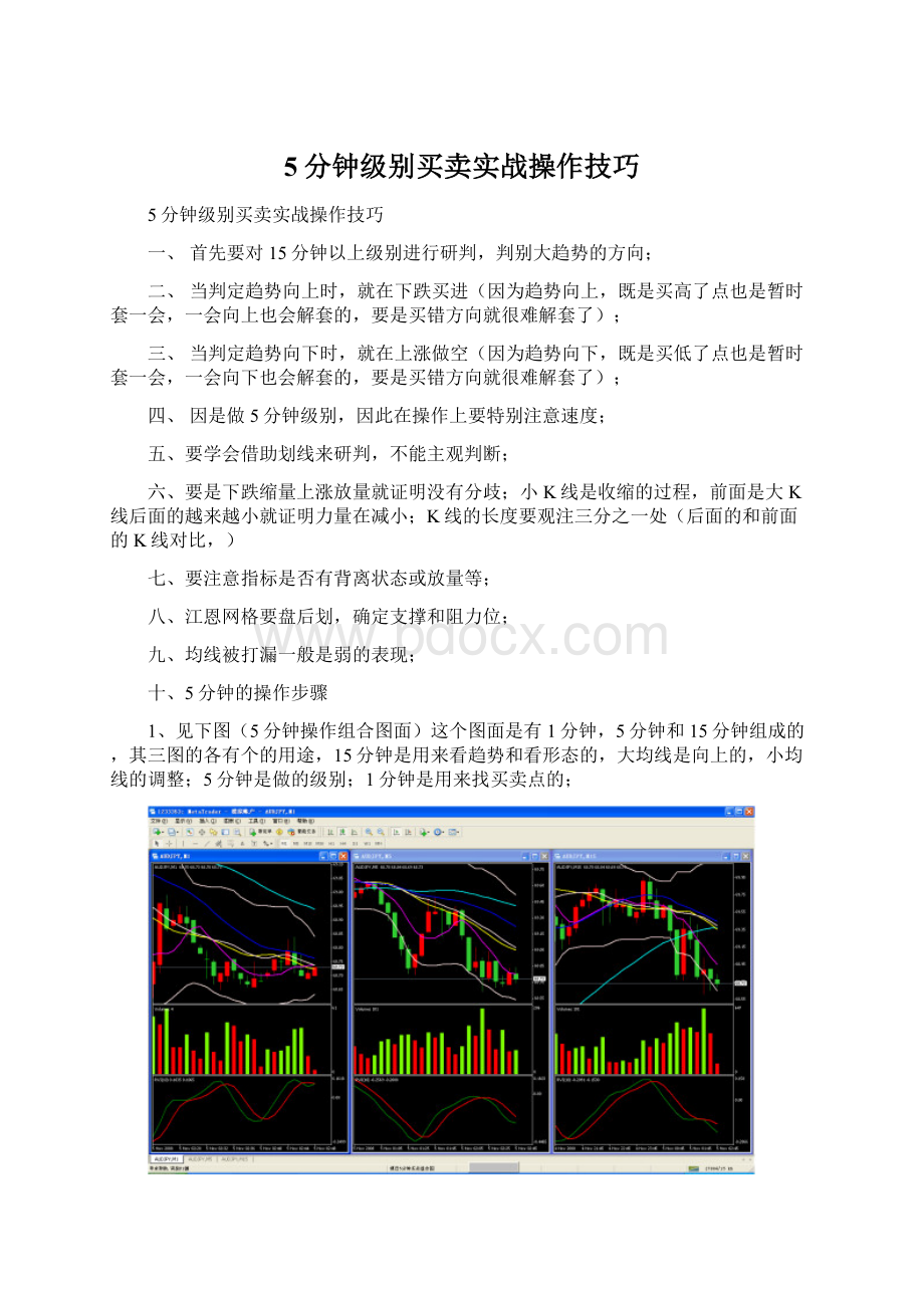 5分钟级别买卖实战操作技巧Word下载.docx