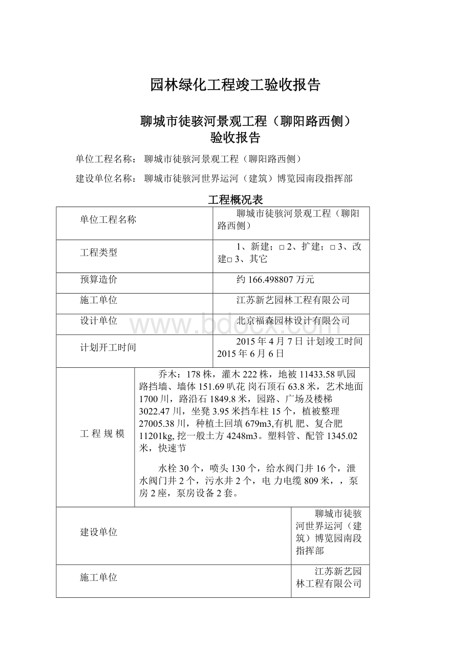 园林绿化工程竣工验收报告.docx_第1页