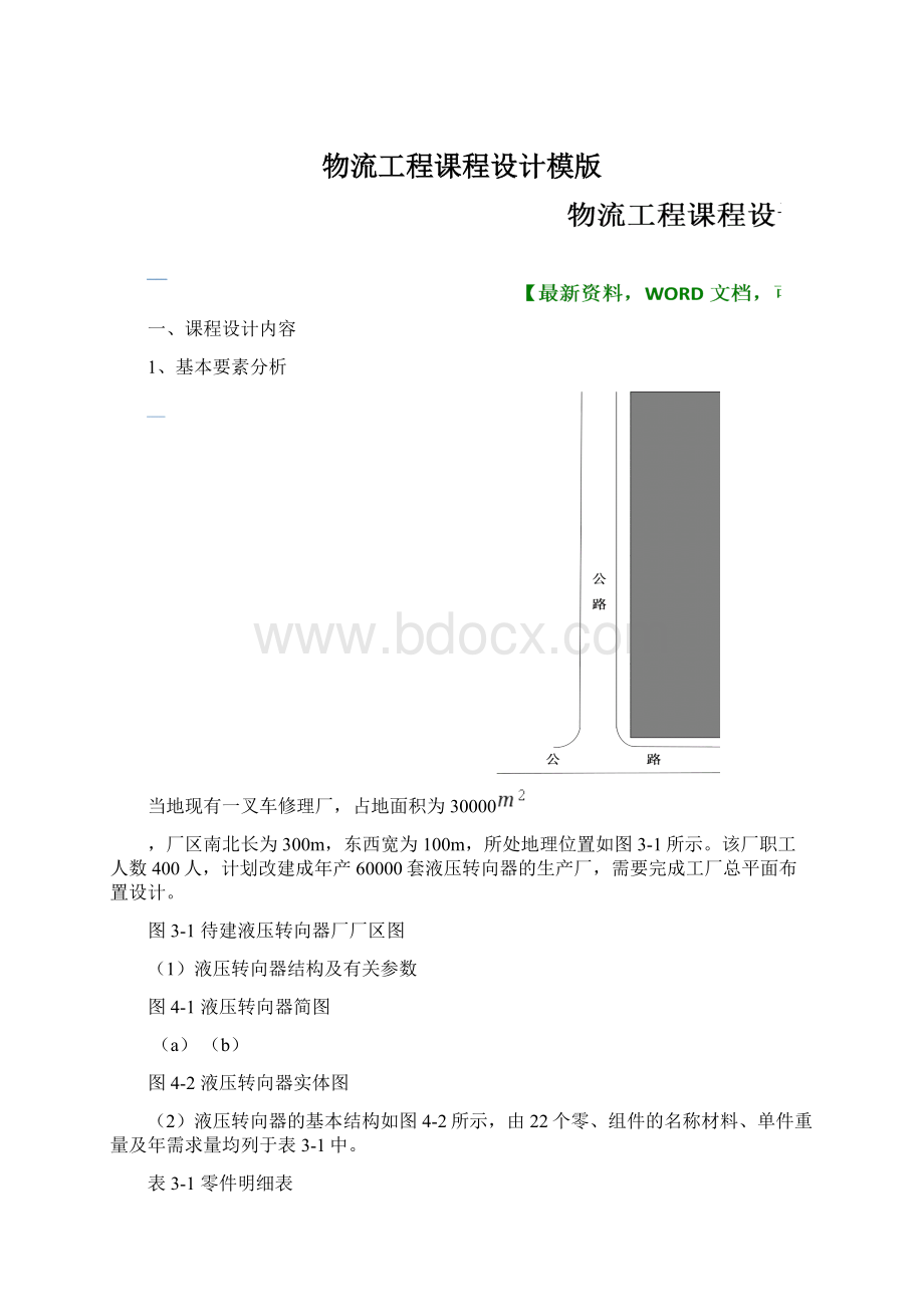 物流工程课程设计模版Word文档格式.docx