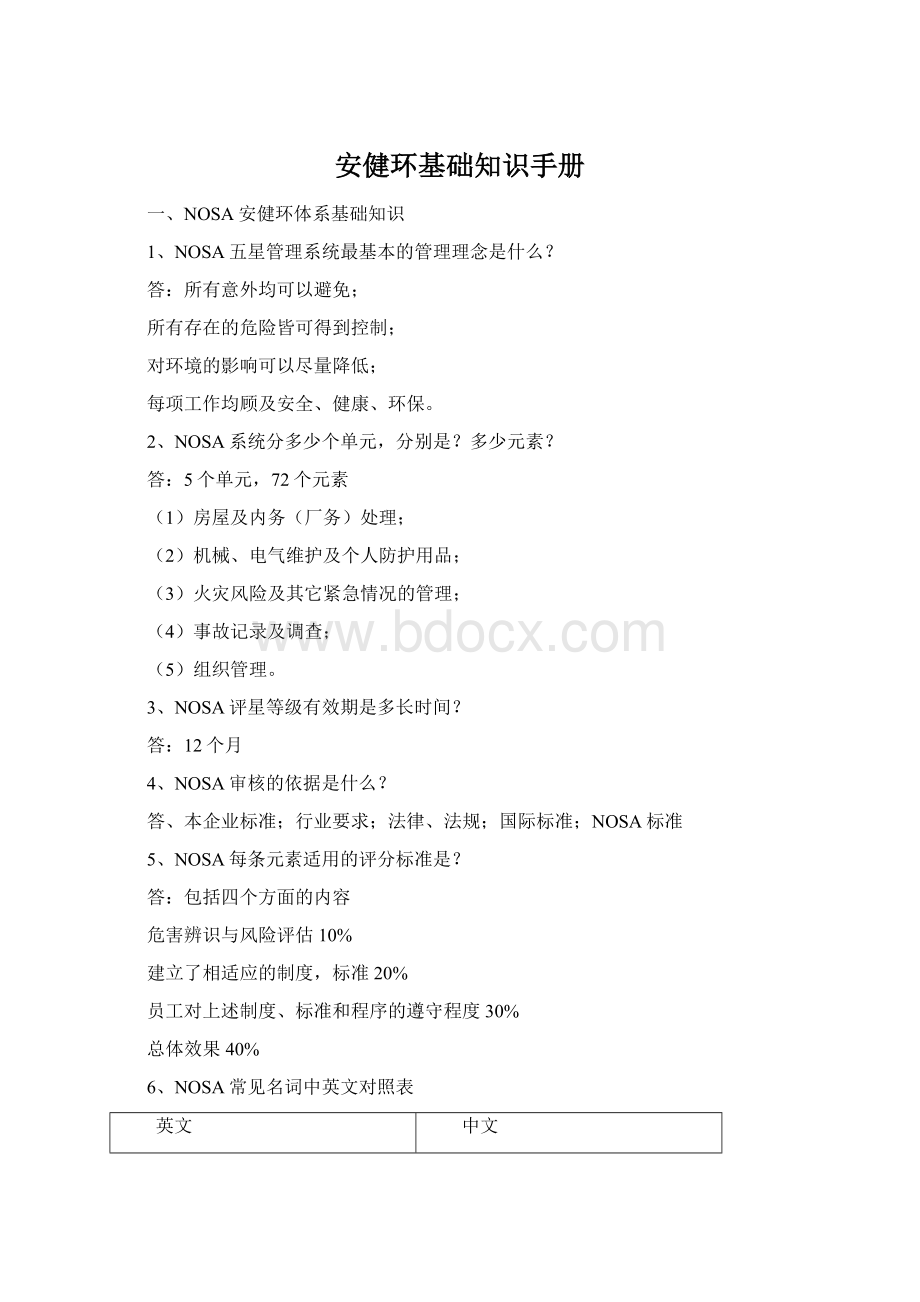 安健环基础知识手册Word文件下载.docx