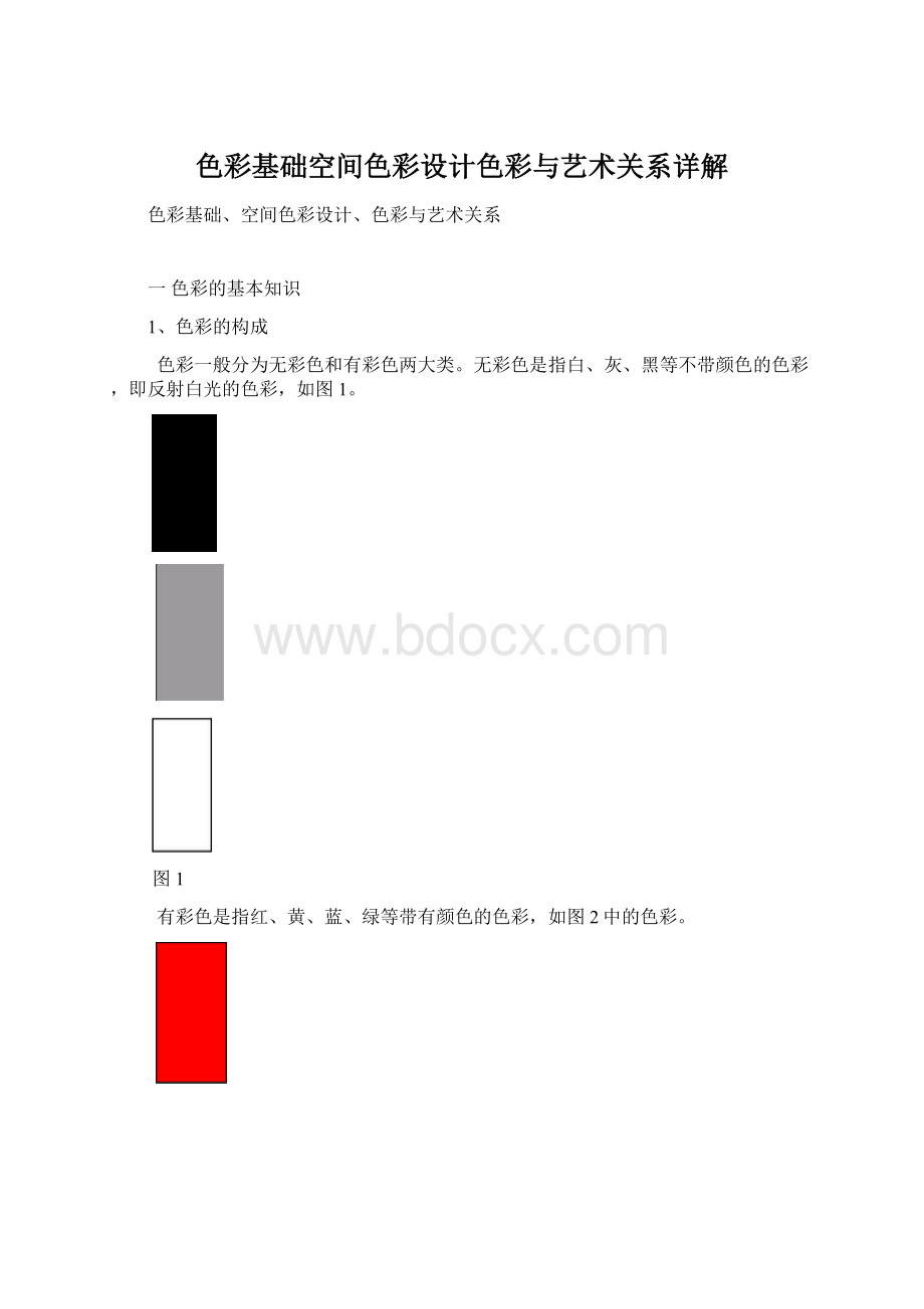 色彩基础空间色彩设计色彩与艺术关系详解.docx