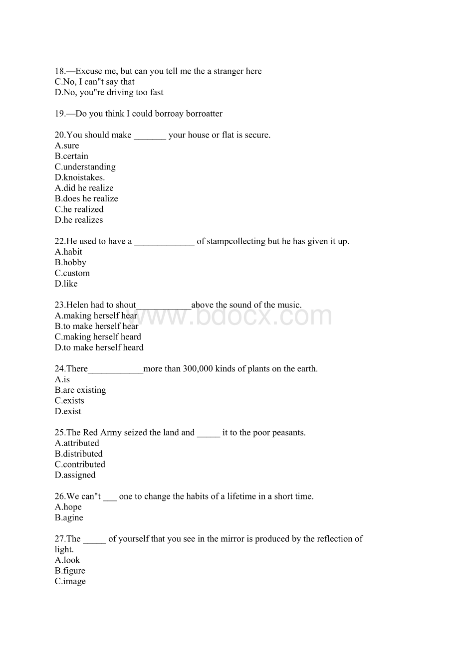 《大学英语1》在线作业试题Word格式文档下载.docx_第2页