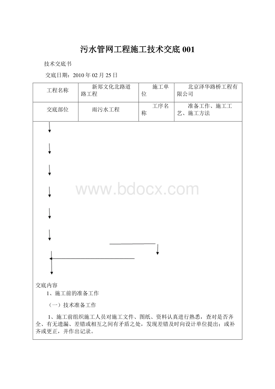 污水管网工程施工技术交底001.docx