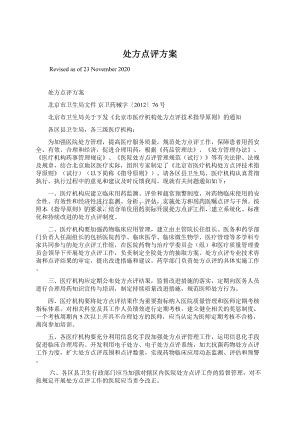 处方点评方案Word格式文档下载.docx