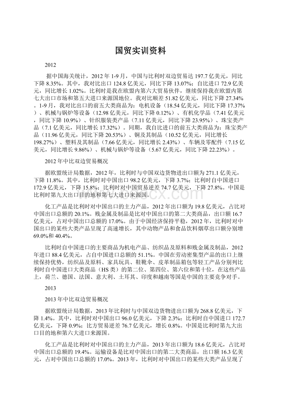 国贸实训资料.docx