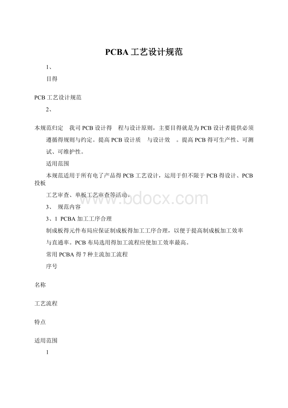 PCBA工艺设计规范Word文件下载.docx