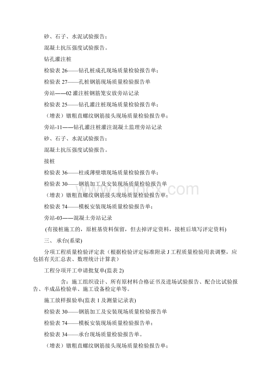 监理抽检资料整理提纲桥梁部分初稿Word文档下载推荐.docx_第3页