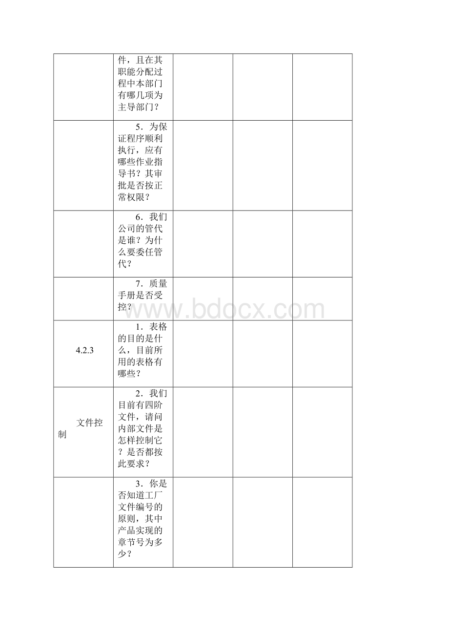 新内部质量审核表Word文档格式.docx_第3页